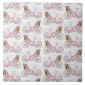 waterverf handverf fiets tegeltje (Voorkant)