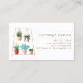 Waterverf Hangen Potlood Houseplant Nursery Visitekaartje (Achterkant)