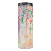 Waterverf hangende bloemen met Rozen Thermosbeker (Achterkant)