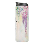 Waterverf hangende bloemen met Rozen Thermosbeker (Geroteerd rechts)