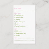 Waterverf hangende Plant Care Guide Informatiekaartje (Achterkant)