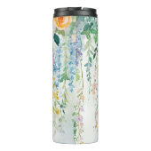 Waterverf hangende Planten met bloemen Thermosbeker (Achterkant)