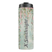 Waterverf Hangende Planten met Rozen Thermosbeker (Voorkant)