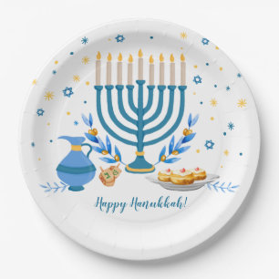 Waterverf Hanukkah Holiday Papieren Bordje
