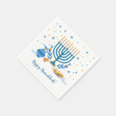 Waterverf Hanukkah Holiday Servet (Hoek)
