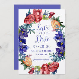 Waterverf Happiness Wedding Save Our Date Kaart