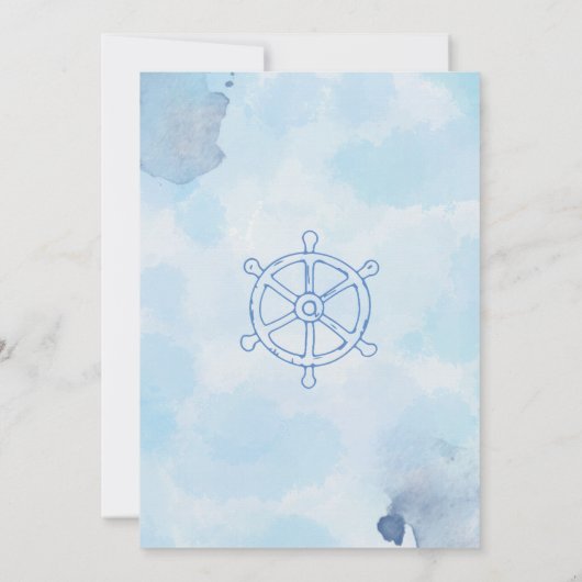 Waterverf Happy Beer Ahoy Het is een Boy Baby show Kaart (Achterkant)