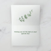 Waterverf Happy Birthday Gevouwen Wenskaart Kaart (Binnen)