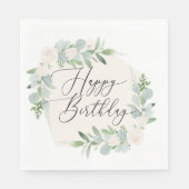 Waterverf Happy Birthday Luncheon maat servet (Voorkant)