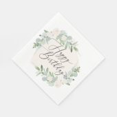 Waterverf Happy Birthday Luncheon maat servet (Hoek)