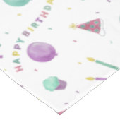 Waterverf Happy Birthday-ontwerp Tafelkleed (Gekanteld)