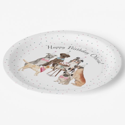 Waterverf Happy Birthday Paper Bord (Gekanteld)