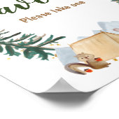 Waterverf Happy Camper 1e verjaardag voor het teke Poster (Hoek)