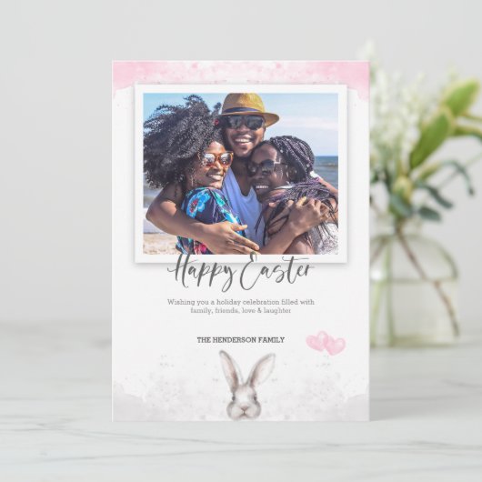 Waterverf Happy Easter Afbeelding Kaart (Staand voorkant)