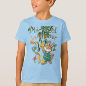 Waterverf Happy Easter Bunny blauw T-shirt (Voorkant)