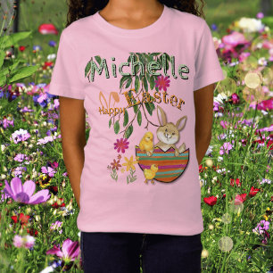 Waterverf Happy Easter Bunny Pink T-shirt