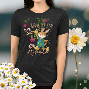 Waterverf Happy Easter Bunny T-shirt