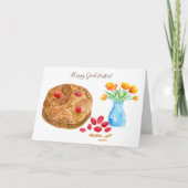 Waterverf Happy Greek Pasen Kaart (Voorkant)