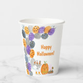 Waterverf Happy Halloween Kostuum Feest Papieren Bekers (Achterkant)