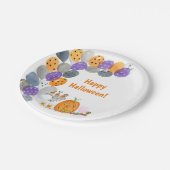 Waterverf Happy Halloween Kostuum Feest Papieren Bordje (Gekanteld)