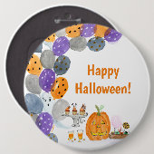 Waterverf Happy Halloween Kostuum Feest Ronde Button 6,0 Cm (Voorkant /achterkant)