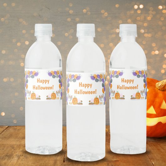 Waterverf Happy Halloween Kostuum Feest Waterfles Etiket