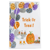 Waterverf Happy Halloween Kostuum Snoep Buffet Medium Cadeauzakje (Voorkant)