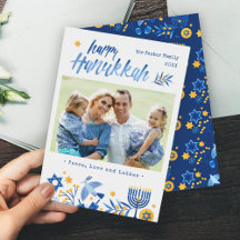 Waterverf Happy Hanukkah Peace Love Latkes