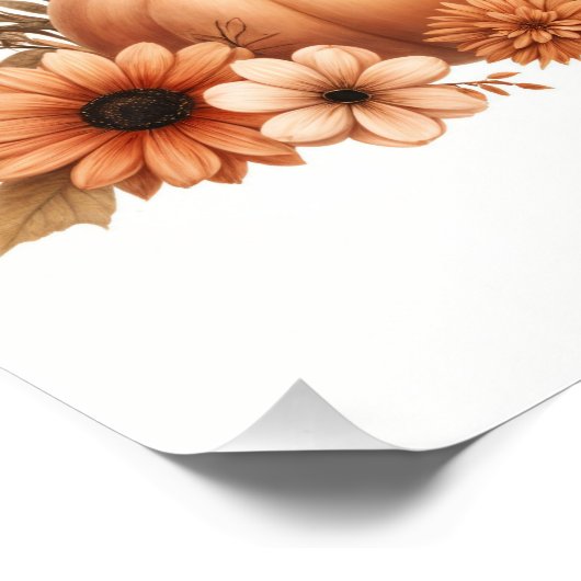 Waterverf Happy Herfst Perfect Poster (Hoek)