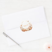 Waterverf Happy Herfst Ronde Sticker (Envelop)