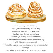 Waterverf Happy National Cinnamon Buns 4 okt Kaart