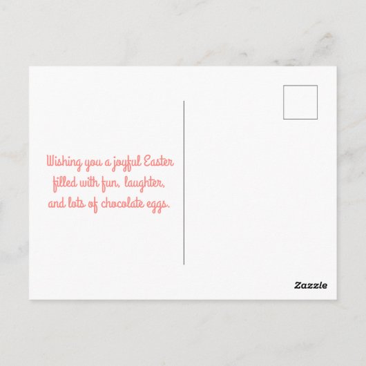 Waterverf Happy Pasen Briefkaart (Achterkant)