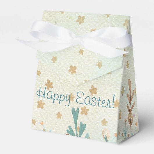 Waterverf Happy Pasen! Paasbunny Bedankdoosjes (Voorkant Zijde)