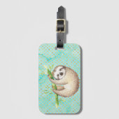 Waterverf Happy Sloth Bagagelabel (Voorkant (verticaal))