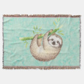 Waterverf Happy Sloth Deken (Voorkant)