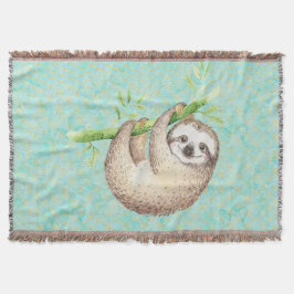 Waterverf Happy Sloth Deken