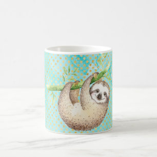 Waterverf Happy Sloth Koffiemok