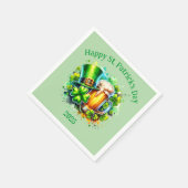 Waterverf Happy St. Patrick's Day Party accessoire Servet (Hoek)