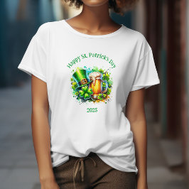 Waterverf Happy St. Patrick's Day Party accessoire T-shirt