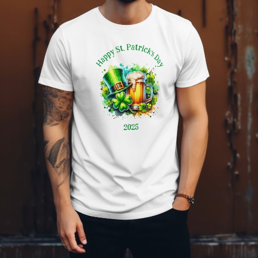 Waterverf Happy St. Patrick's Day Party accessoire T-shirt