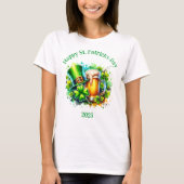 Waterverf Happy St. Patrick's Day Party accessoire T-shirt (Voorkant)
