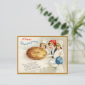 Waterverf Happy Thanksgiving Illustratie Feestdagenkaart (Staand voorkant)