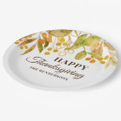 Waterverf Happy Thanksgiving Papieren Bordje (Gekanteld)