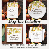 Waterverf Happy Thanksgiving Papieren Bordje