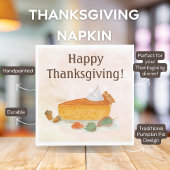 Waterverf Happy Thanksgiving Pumpkin Pie Paper Pl Servet