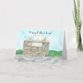 Waterverf Happy Vaderdag Bar-B-Q Kaart (Voorkant)