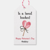 Waterverf Happy Valentijnsdag Teacher Gift Labels Cadeaulabel (Voorkant)