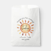 Waterverf Happy Yellow Sun Dank u Baby shower Bedankzakje (Voorkant)