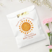 Waterverf Happy Yellow Sun Dank u Baby shower Bedankzakje (Gezegeld)