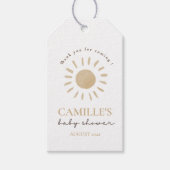 Waterverf Happy Yellow Sun Dank u Baby shower Cadeaulabel (Voorkant)
